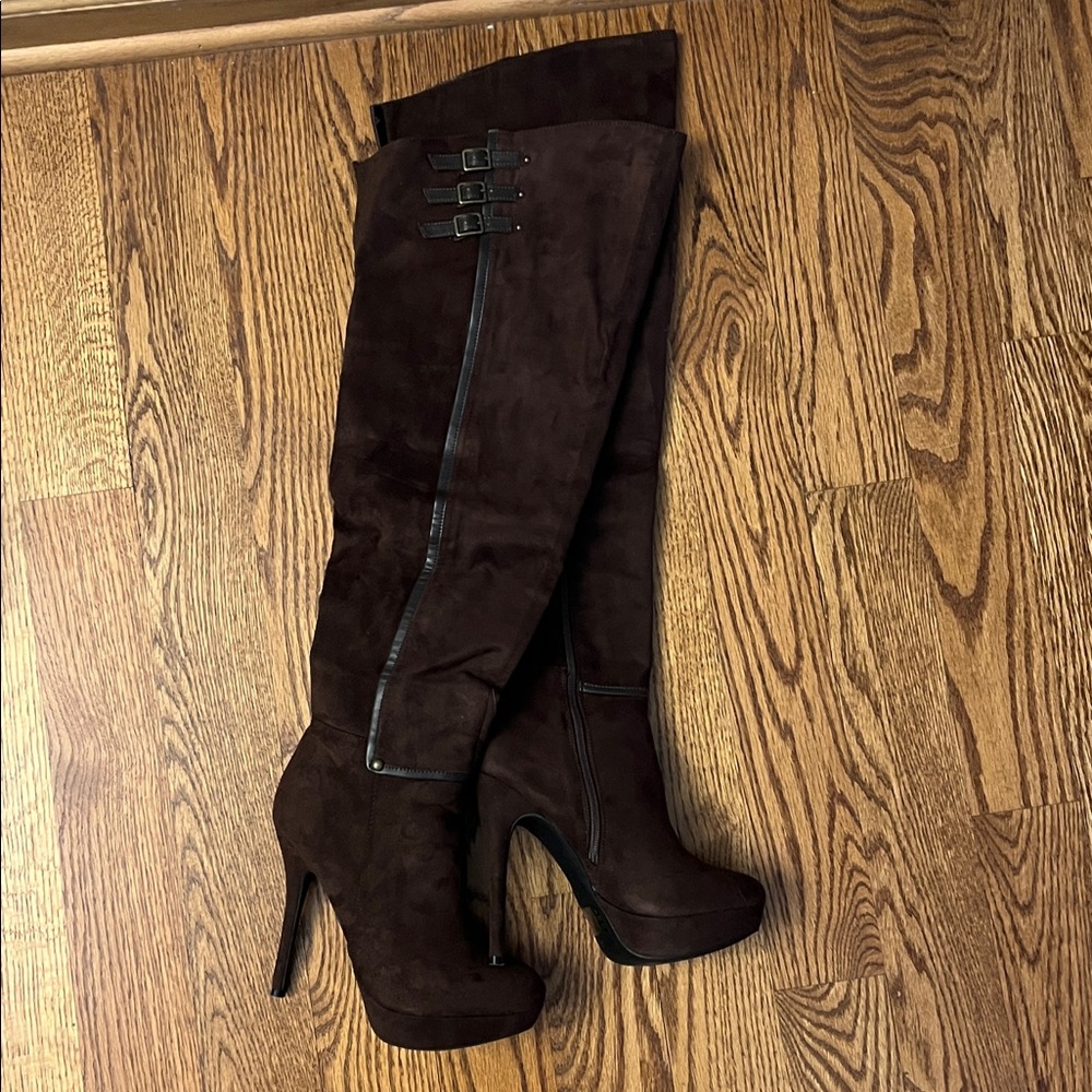 Charlotte Russe Brown Heeled Boots